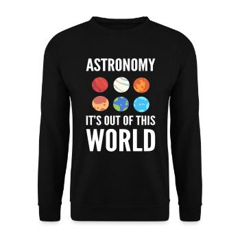 Astronomie -Humor Meteorologe - Unisex Pullover - Schwarz - Vorne - Alina (178cm) & Michal (187cm)