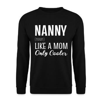 Nanny Humor Kindermädchen - Unisex Pullover - Schwarz - Vorne - Alina (178cm) & Michal (187cm)