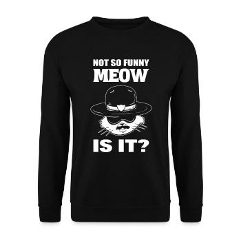 Not So Funny, Meow Is It? Marshall - Unisex Pullover - Schwarz - Vorne - Alina (178cm) & Michal (187cm)