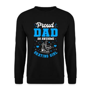 Fier père patineuse - Sweat-shirt Unisexe - noir - Devant - Alina (178cm) & Michal (187cm)