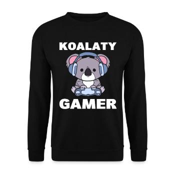 Koala Wortspiele Gamer - Unisex Pullover - Schwarz - Vorne - Alina (178cm) & Michal (187cm)