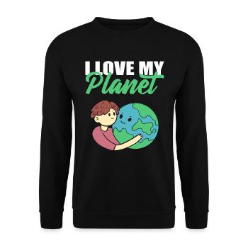Earth Day Öko-Aktivist - Unisex Pullover - Schwarz - Vorne - Alina (178cm) & Michal (187cm)