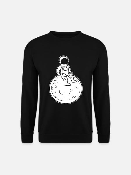 Astronaut sitzt - Unisex Pullover - Schwarz