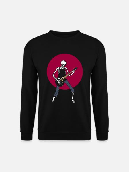 Skelettgitarrist Gitarrenspieler - Unisex Pullover - Schwarz