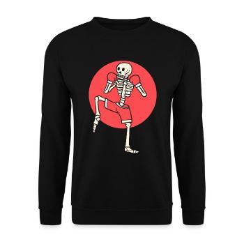 Muay Thai Skelett Muay Thai Instructor - Unisex Pullover - Schwarz - Vorne - Alina (178cm) & Michal (187cm)