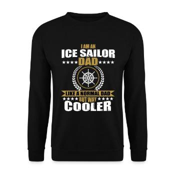 Drôle de cadeau Ice Sailor Daddy - Sweat-shirt Unisexe - noir - Devant - Alina (178cm) & Michal (187cm)