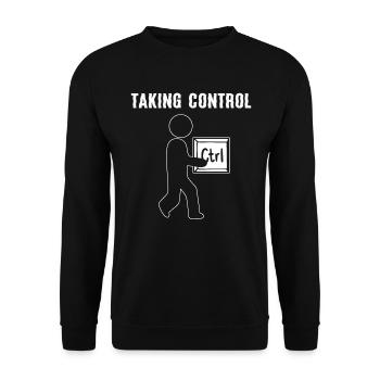 Taking Control Computerprogrammierer - Unisex Pullover - Schwarz - Vorne - Alina (178cm) & Michal (187cm)