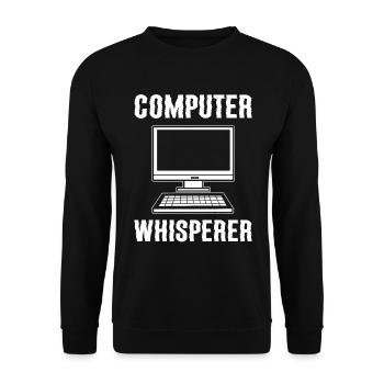 Computer Whisperer Web-Entwickler - Unisex Pullover - Schwarz - Vorne - Alina (178cm) & Michal (187cm)