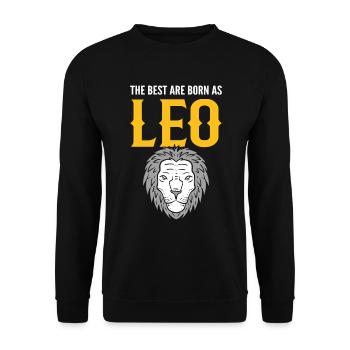 Leo -Zodiac -Zeichen Horoskop - Unisex Pullover - Schwarz - Vorne - Alina (178cm) & Michal (187cm)