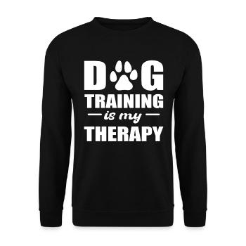 Lustiges Hundetraining Tierbegleiter - Unisex Pullover - Schwarz - Vorne - Alina (178cm) & Michal (187cm)