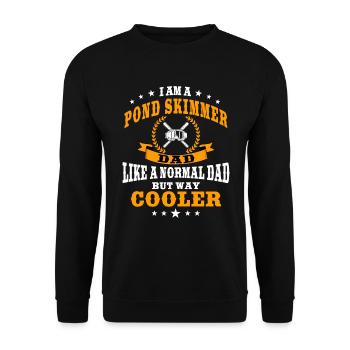 Pond Skimmer Papa - Sweat-shirt Unisexe - noir - Devant - Alina (178cm) & Michal (187cm)