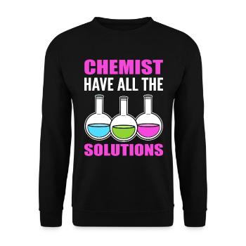 Chemists Have All The Solutions Labortechniker - Unisex Pullover - Schwarz - Vorne - Alina (178cm) & Michal (187cm)