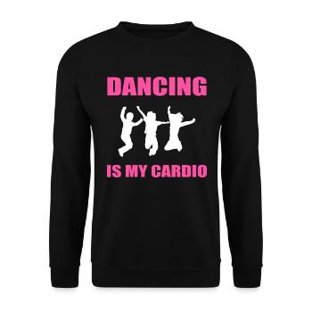 Dancing Is My Cardio Hip -Hop -Tänzer - Unisex Pullover - Schwarz - Vorne - Alina (178cm) & Michal (187cm)