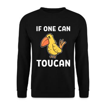 Wildlife Toucan Bird Vogelbeobachter - Unisex Pullover - Schwarz - Vorne - Alina (178cm) & Michal (187cm)