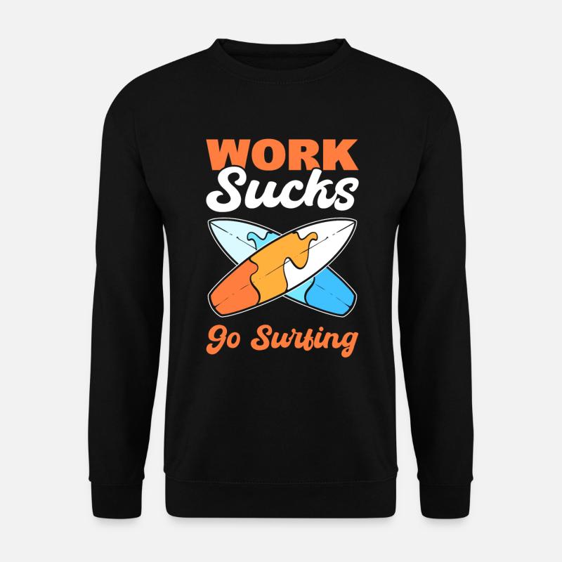 Surfbrett Surflehrer - Unisex Pullover - Schwarz