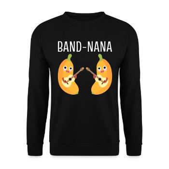 Band-Nana Bandmitglied - Unisex Pullover - Schwarz - Vorne - Alina (178cm) & Michal (187cm)