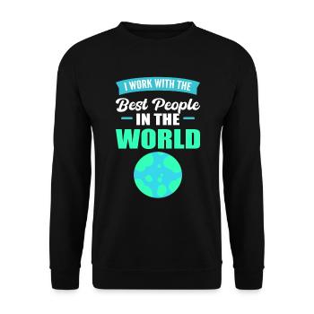 Wertschätzung der Mitarbeiter Büroangestellter - Unisex Pullover - Schwarz - Vorne - Alina (178cm) & Michal (187cm)
