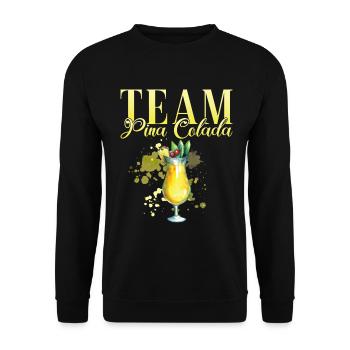 Hen Party Team Pina Colada Bartender - Unisex Sweatshirt - black - Front - Alina (178cm) & Michal (187cm)