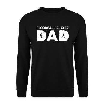 Joueur de floorball Papa - Sweat-shirt Unisexe - noir - Devant - Alina (178cm) & Michal (187cm)