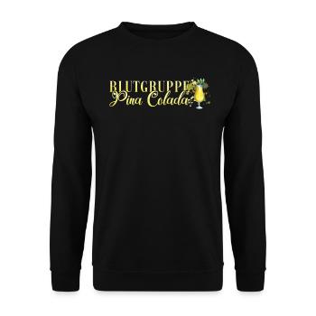 Blutgruppe Pina Colada Barkeeper - Unisex Pullover - Schwarz - Vorne - Alina (178cm) & Michal (187cm)