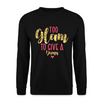 Too Glam To Give A Damn Nageldesigner - Unisex Pullover - Schwarz - Vorne - Alina (178cm) & Michal (187cm)