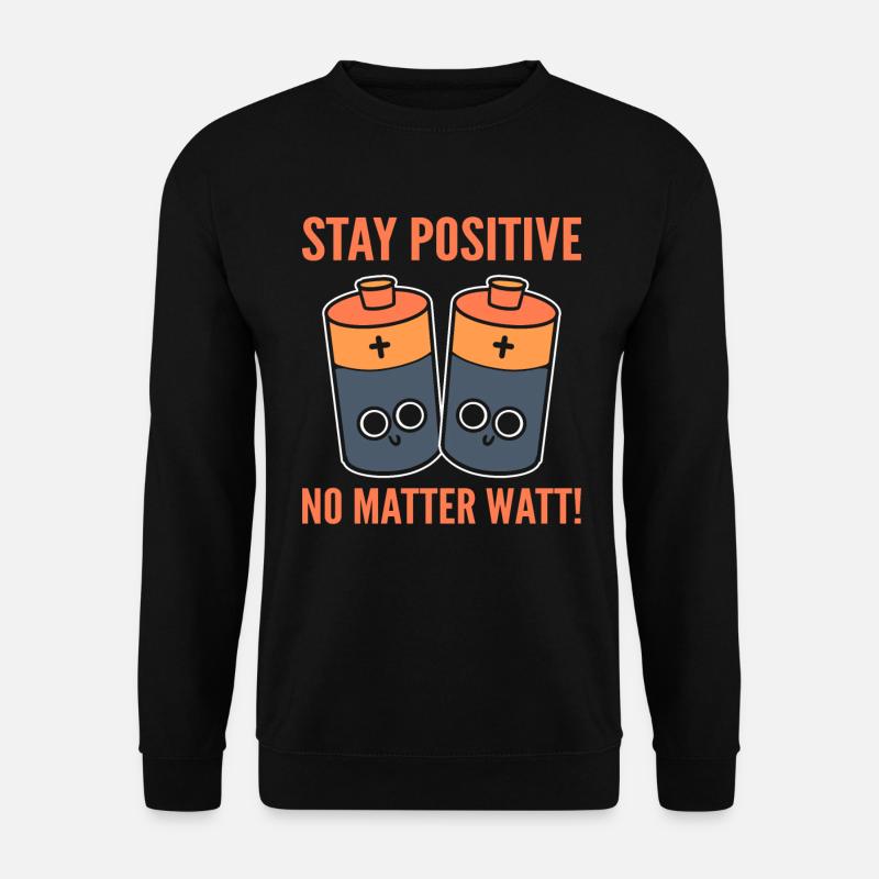 Optimistic Sayings Lineman - Unisex Pullover - Schwarz