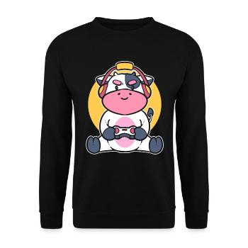 Certified Gamer Spieler - Unisex Pullover - Schwarz - Vorne - Alina (178cm) & Michal (187cm)