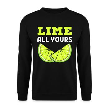 Lime All Yours Obstzüchter - Unisex Pullover - Schwarz - Vorne - Alina (178cm) & Michal (187cm)