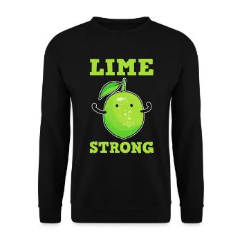 Lime Strong Landwirte - Unisex Pullover - Schwarz - Vorne - Alina (178cm) & Michal (187cm)