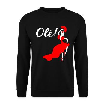 Spanien Flamenco Flamenco -Tänzer - Unisex Pullover - Schwarz - Vorne - Alina (178cm) & Michal (187cm)