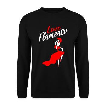 Flamenco -Tänzer Choreograph - Unisex Pullover - Schwarz - Vorne - Alina (178cm) & Michal (187cm)