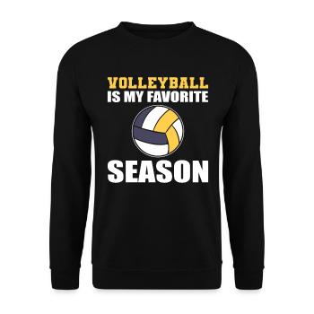 Volleyball Is My Favorite Season Athlet - Unisex Pullover - Schwarz - Vorne - Alina (178cm) & Michal (187cm)