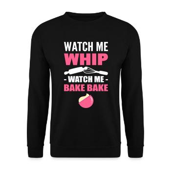 Funny Baking Bäcker - Unisex Pullover - Schwarz - Vorne - Alina (178cm) & Michal (187cm)