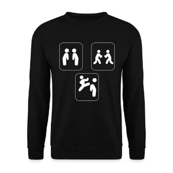 Taekwondo Evolution Taekwondo Ausbilder - Unisex Pullover - Schwarz - Vorne - Alina (178cm) & Michal (187cm)
