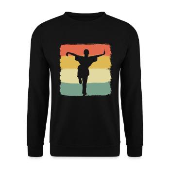 Kung-Fu-Kampf Kampfsportler - Unisex Pullover - Schwarz - Vorne - Alina (178cm) & Michal (187cm)