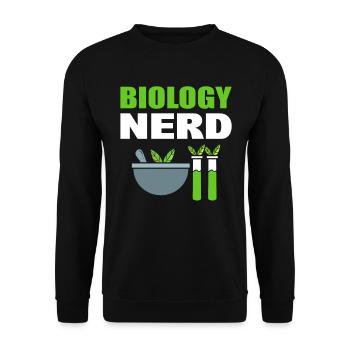 Biology Nerd Biologieprofessor - Unisex Pullover - Schwarz - Vorne - Alina (178cm) & Michal (187cm)