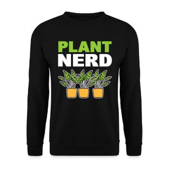 Plant Nerd Ökologe - Unisex Pullover - Schwarz - Vorne - Alina (178cm) & Michal (187cm)