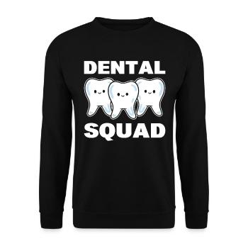Dental Squad Kieferorthopäden - Unisex Pullover - Schwarz - Vorne - Alina (178cm) & Michal (187cm)