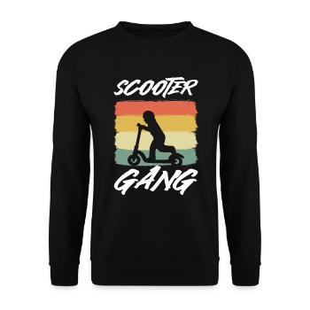 Scooter Gang Roller - Unisex Pullover - Schwarz - Vorne - Alina (178cm) & Michal (187cm)