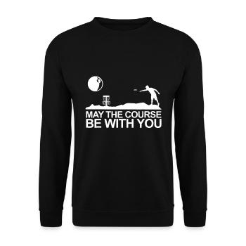 Que le parcours soit avec vous Frisbee Golf - Sweat-shirt Unisexe - noir - Devant - Alina (178cm) & Michal (187cm)