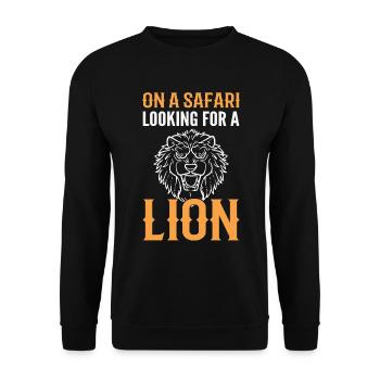 Afrika Safari Zoo Reiseführer - Unisex Pullover - Schwarz - Vorne - Alina (178cm) & Michal (187cm)