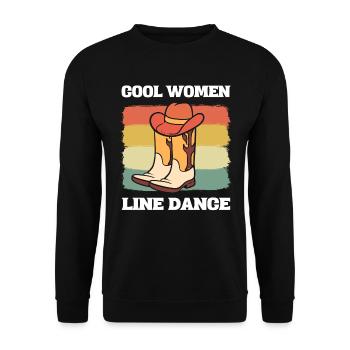 Country Music Line Dance Professioneller Tänzer - Unisex Pullover - Schwarz - Vorne - Alina (178cm) & Michal (187cm)