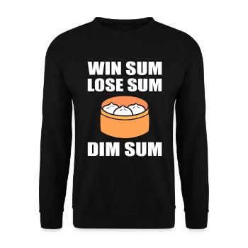 Win Sum Lose Sum Dim Sum Chinesischer Koch - Unisex Pullover - Schwarz - Vorne - Alina (178cm) & Michal (187cm)