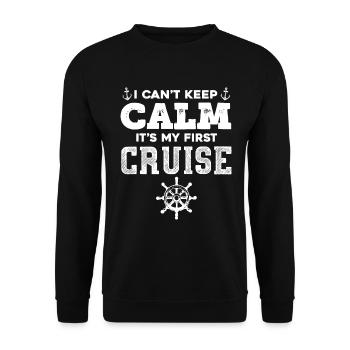 Je ne peux pas garder mon calme, c’est ma première croisièredaygradelongva - Sweat-shirt Unisexe - noir - Devant - Alina (178cm) & Michal (187cm)