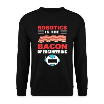 Lustige Ingenieurwesen Roboteringenieur - Unisex Pullover - Schwarz - Vorne - Alina (178cm) & Michal (187cm)