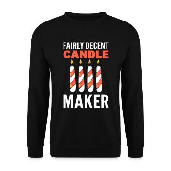 Liebhaber von Kerzen machen Kerzenmacher - Unisex Pullover - Schwarz - Vorne - Alina (178cm) & Michal (187cm)