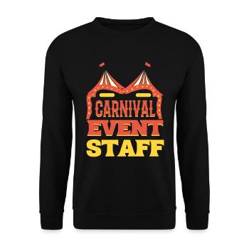 Carnival Event Staff Ringmeister - Unisex Pullover - Schwarz - Vorne - Alina (178cm) & Michal (187cm)