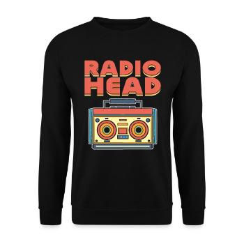 Radio Head Funker - Unisex Pullover - Schwarz - Vorne - Alina (178cm) & Michal (187cm)