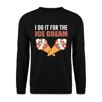Eisliebhaber Eiscreme -Enthusiast - Unisex Pullover - Schwarz - Vorne - Alina (178cm) & Michal (187cm)