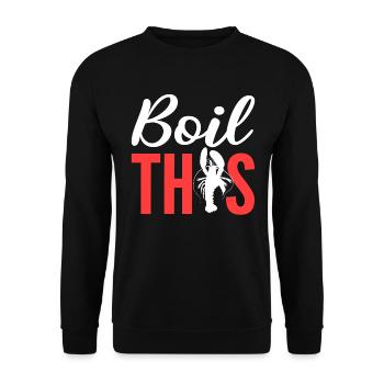 Langusten Kochen Koch - Unisex Pullover - Schwarz - Vorne - Alina (178cm) & Michal (187cm)